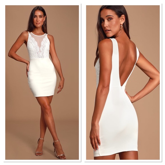 Lulus Dresses & Skirts - Lulu’s Coquina White Lace Bodycon Dress